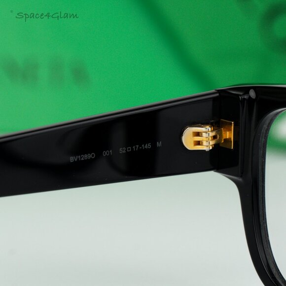 BRAND NEW Bottega Veneta BV1289O 001 Black Demo Square Women Eyeglasses - Picture 4 of 8